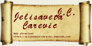 Jelisaveta Carević vizit kartica